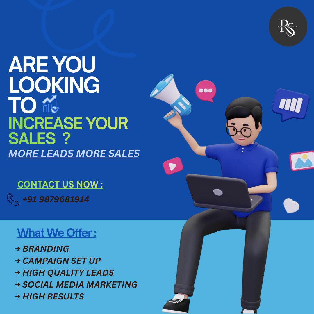 Blue and White Modern Digital Marketing Social Media Post